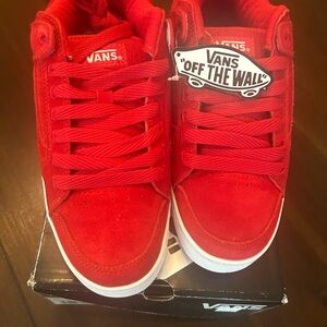 Vans Mens Fiery Red High-Top Sneakers